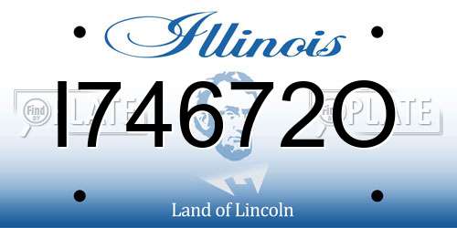 I74672O Illinois License Plate