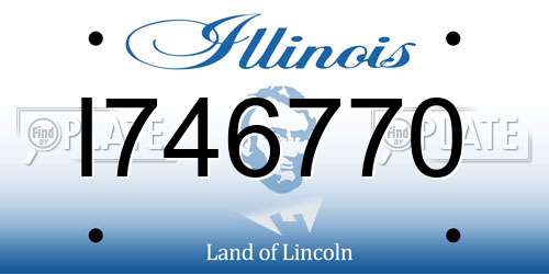 I746770 Illinois License Plate