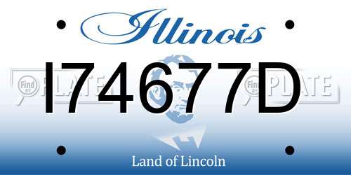 I74677D Illinois License Plate