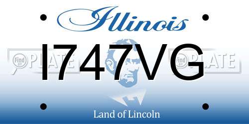 I747VG Illinois License Plate