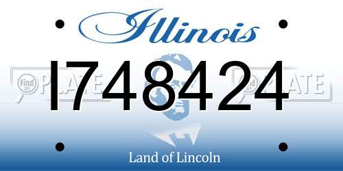 I748424 Illinois License Plate