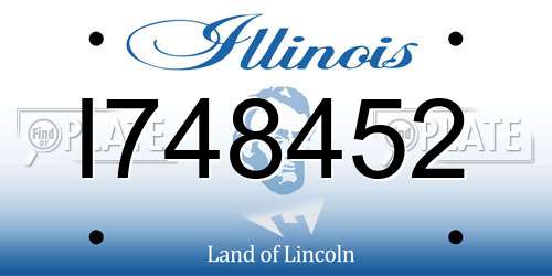 I748452 Illinois License Plate