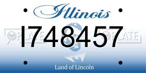 I748457 Illinois License Plate