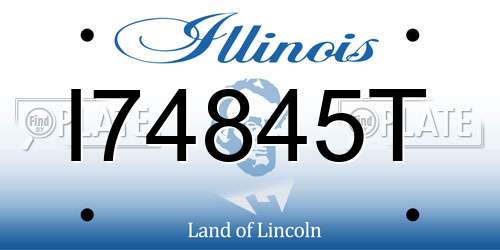 I74845T Illinois License Plate