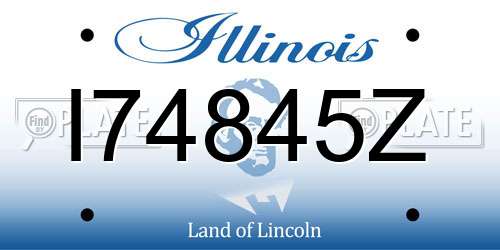 I74845Z Illinois License Plate