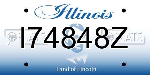 I74848Z Illinois License Plate