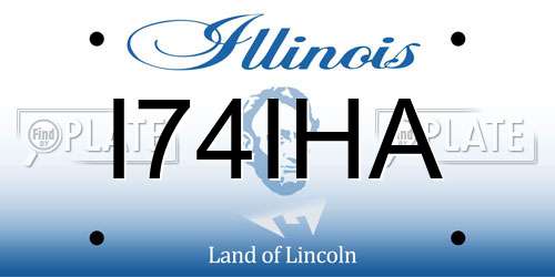 I74IHA Illinois License Plate