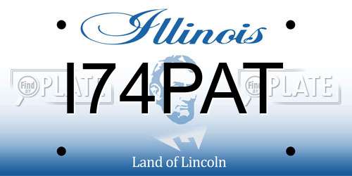 I74PAT Illinois License Plate
