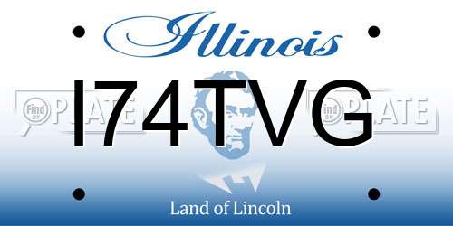 I74TVG Illinois License Plate