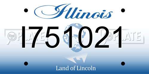 I751021 Illinois License Plate
