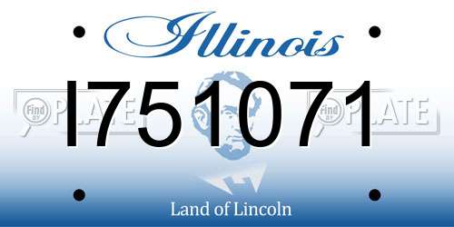 I751071 Illinois License Plate