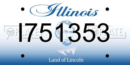 I751353 Illinois License Plate
