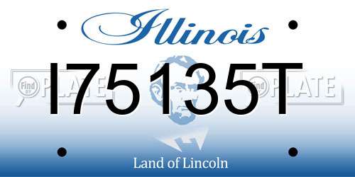 I75135T Illinois License Plate