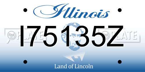 I75135Z Illinois License Plate