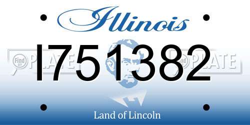 I751382 Illinois License Plate