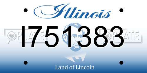 I751383 Illinois License Plate