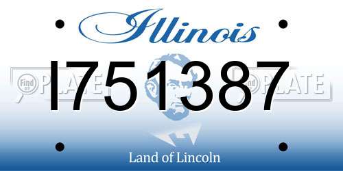I751387 Illinois License Plate