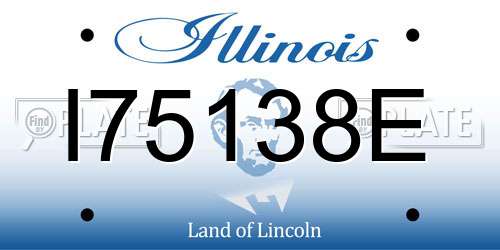 I75138E Illinois License Plate