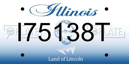 I75138T Illinois License Plate
