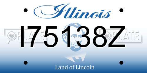 I75138Z Illinois License Plate