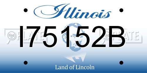 I75152B Illinois License Plate