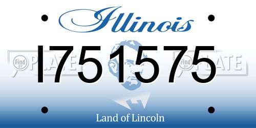 I751575 Illinois License Plate