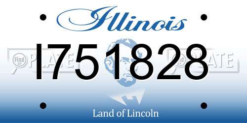 I751828 Illinois License Plate