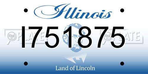 I751875 Illinois License Plate