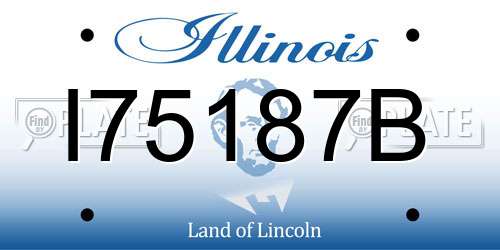 I75187B Illinois License Plate