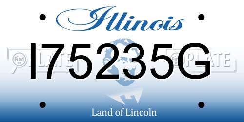 I75235G Illinois License Plate