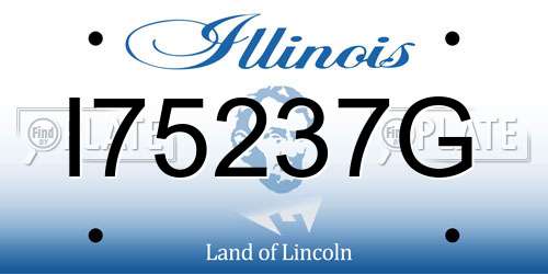 I75237G Illinois License Plate