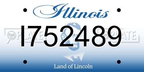 I752489 Illinois License Plate