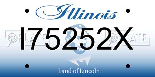 I75252X Illinois License Plate