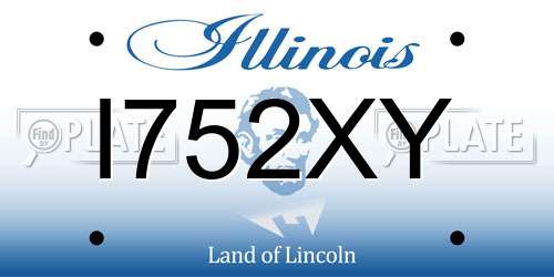 I752XY Illinois License Plate