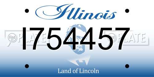 I754457 Illinois License Plate