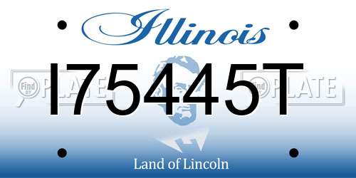I75445T Illinois License Plate