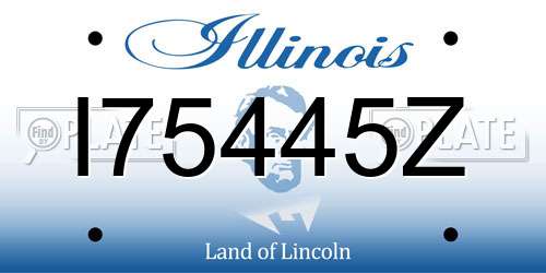 I75445Z Illinois License Plate