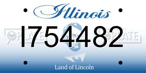 I754482 Illinois License Plate