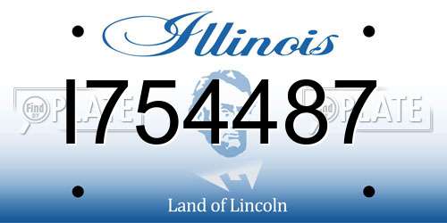I754487 Illinois License Plate