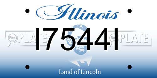 I7544I Illinois License Plate
