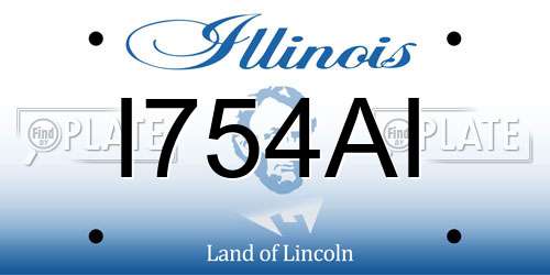 I754AI Illinois License Plate