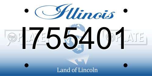 I755401 Illinois License Plate