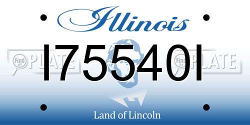 I75540I Illinois License Plate