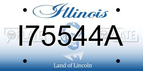 I75544A Illinois License Plate