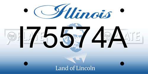 I75574A Illinois License Plate
