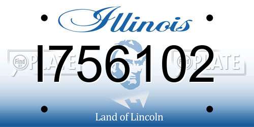 I756102 Illinois License Plate
