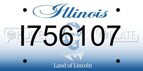 I756107 Illinois License Plate
