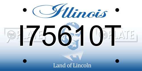 I75610T Illinois License Plate