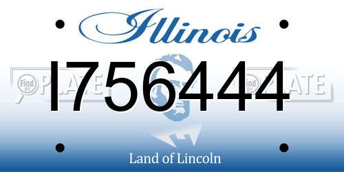 I756444 Illinois License Plate