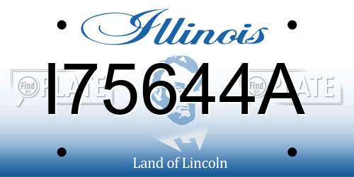 I75644A Illinois License Plate